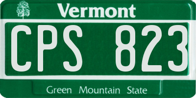 VT license plate CPS823