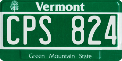 VT license plate CPS824