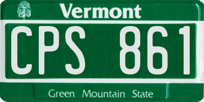 VT license plate CPS861