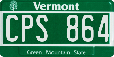 VT license plate CPS864