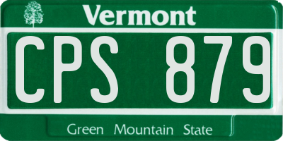 VT license plate CPS879