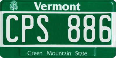VT license plate CPS886