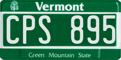 VT license plate CPS895