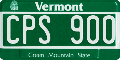 VT license plate CPS900
