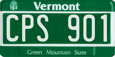VT license plate CPS901