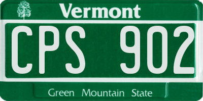 VT license plate CPS902