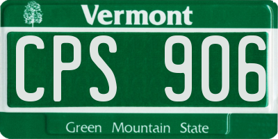 VT license plate CPS906