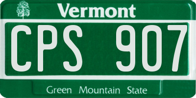 VT license plate CPS907