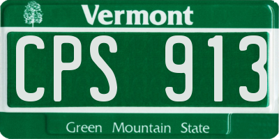 VT license plate CPS913