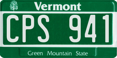 VT license plate CPS941