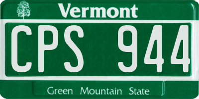 VT license plate CPS944