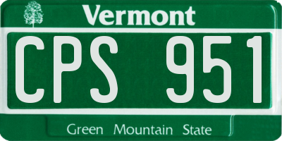 VT license plate CPS951