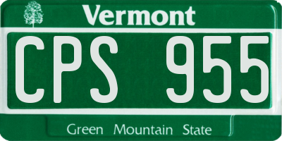 VT license plate CPS955