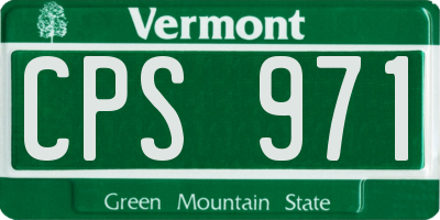 VT license plate CPS971