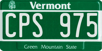 VT license plate CPS975