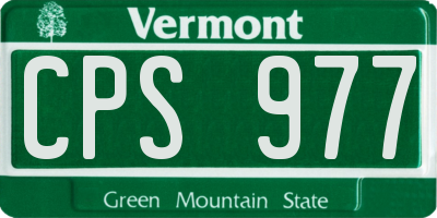 VT license plate CPS977