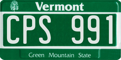 VT license plate CPS991