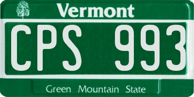 VT license plate CPS993
