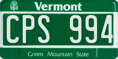 VT license plate CPS994