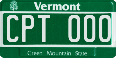 VT license plate CPT000