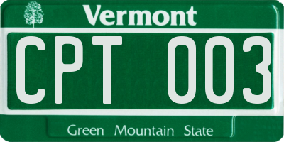 VT license plate CPT003