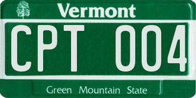 VT license plate CPT004