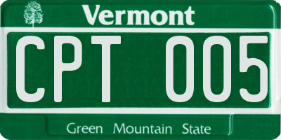 VT license plate CPT005