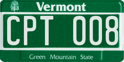 VT license plate CPT008