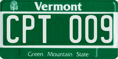 VT license plate CPT009