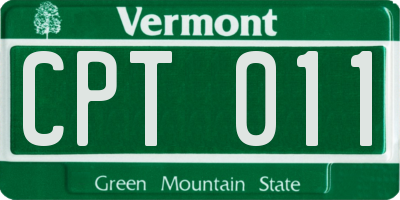 VT license plate CPT011