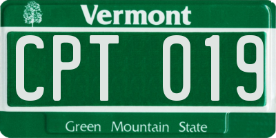 VT license plate CPT019