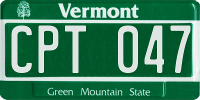 VT license plate CPT047