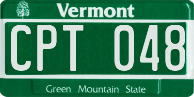 VT license plate CPT048