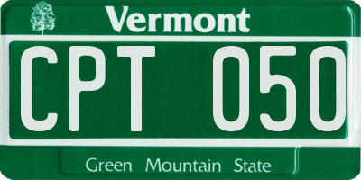 VT license plate CPT050