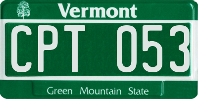 VT license plate CPT053