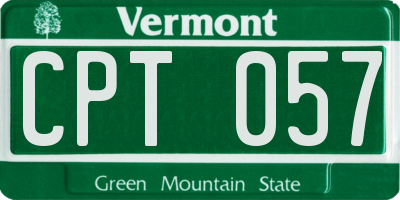 VT license plate CPT057