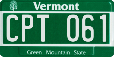 VT license plate CPT061