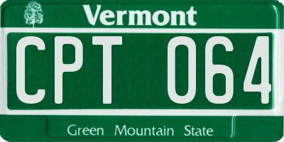 VT license plate CPT064