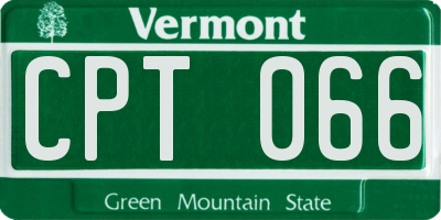 VT license plate CPT066