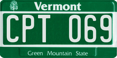 VT license plate CPT069