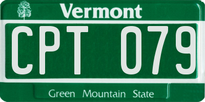 VT license plate CPT079
