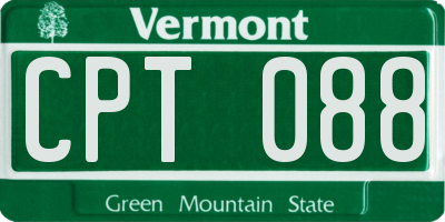 VT license plate CPT088