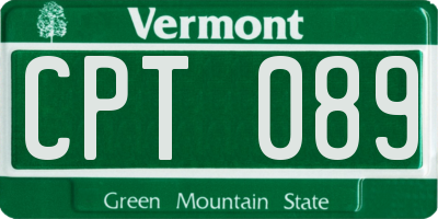 VT license plate CPT089