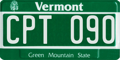 VT license plate CPT090
