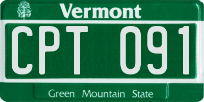 VT license plate CPT091