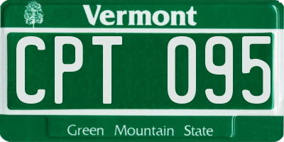 VT license plate CPT095