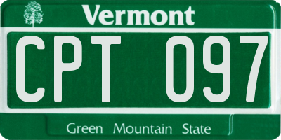 VT license plate CPT097
