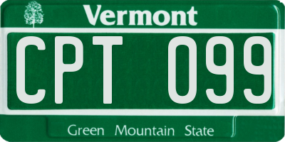VT license plate CPT099