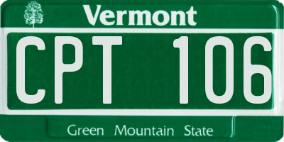 VT license plate CPT106