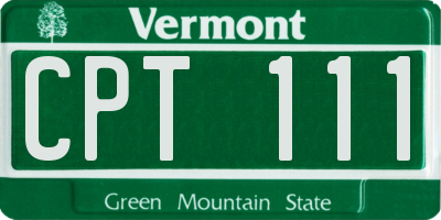 VT license plate CPT111